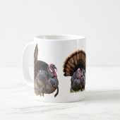 七面鳥を扱う コーヒーマグカップ (正面左)