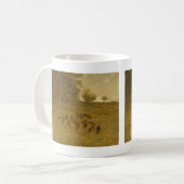 七面鳥を持つ女の子 コーヒーマグカップ (正面左)