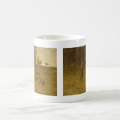 七面鳥を持つ女の子 コーヒーマグカップ (中央)