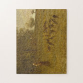 七面鳥を持つ女の子 ジグソーパズル (縦)