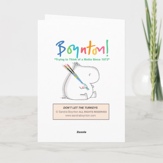 七面鳥を放すな カード (裏面)