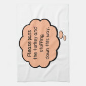 七面鳥を渡して詰め物をして下さい キッチンタオル (縦)