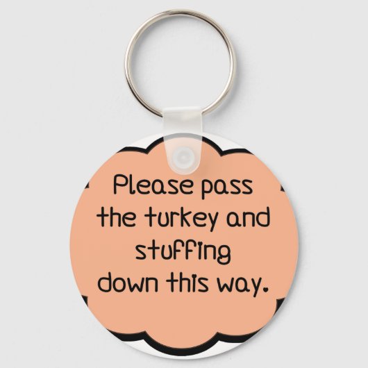 七面鳥を渡して詰め物をして下さい キーホルダー (正面)