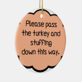 七面鳥を渡して詰め物をして下さい セラミックオーナメント (右)