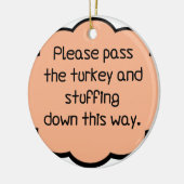 七面鳥を渡して詰め物をして下さい セラミックオーナメント (左)