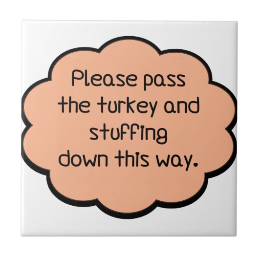 七面鳥を渡して詰め物をして下さい タイル (正面)