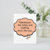 七面鳥を渡して詰め物をして下さい ポストカード (スタンド正面)