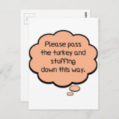 七面鳥を渡して詰め物をして下さい ポストカード (正面/裏面)