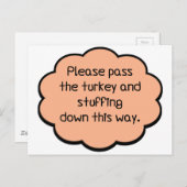 七面鳥を渡して詰め物をして下さい ポストカード (正面/裏面)