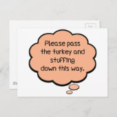 七面鳥を渡して詰め物をして下さい ポストカード (正面/裏面)