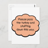七面鳥を渡して詰め物をして下さい ポストカード (正面/裏面)