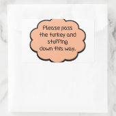 七面鳥を渡して詰め物をして下さい 長方形シール (バッグ)