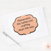 七面鳥を渡して詰め物をして下さい 長方形シール (封筒)