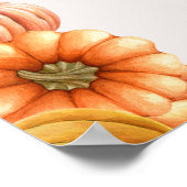 七面鳥カボチャ感謝祭ポスター ポスター (角)