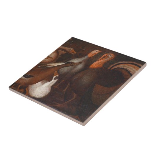 七面鳥カモ感謝祭タイル タイル (側面)