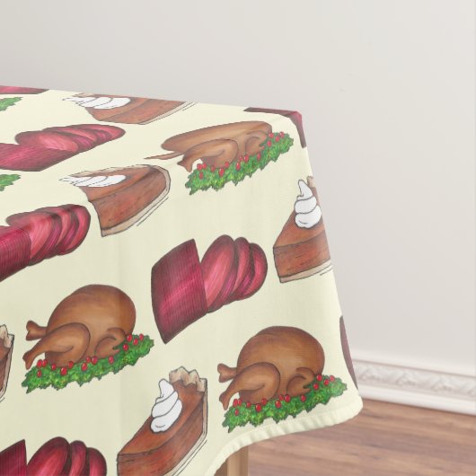 七面鳥クランベリーパンプキンパイ感謝祭ディナー テーブルクロス (インサイチュ)