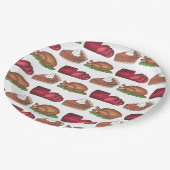 七面鳥クランベリーパンプキンパイ感謝祭ディナー ペーパープレート (アングル)