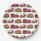 七面鳥クランベリーパンプキンパイ感謝祭ディナー ペーパープレート (正面)