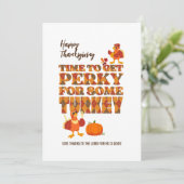 七面鳥クリスチャンにとって幸せな感謝祭 シーズンカード (スタンド正面)