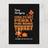 七面鳥クリスチャンにとって幸せな感謝祭 シーズンポストカード (正面)