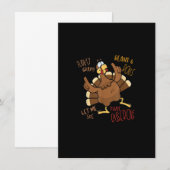 七面鳥グレイビー豆とロールキャセロールより七面鳥 招待状 (正面/裏面)