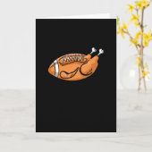 七面鳥サッカーおもしろい感謝祭ディナーファミリー カード (黄色い花)