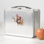 七面鳥サッカー感謝祭遊七面鳥サッカーT メタルランチボックス (インサイチュ)