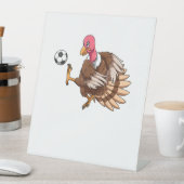 七面鳥サッカー感謝祭遊七面鳥サッカーT 台座サイン (インサイチュ)