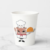 七面鳥シェフ 紙コップ (正面)