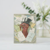 七面鳥シガートップハット感謝祭 ポストカード (スタンド正面)