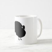 七面鳥シルエット コーヒーマグカップ (正面右)