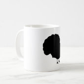 七面鳥シルエット コーヒーマグカップ (正面左)