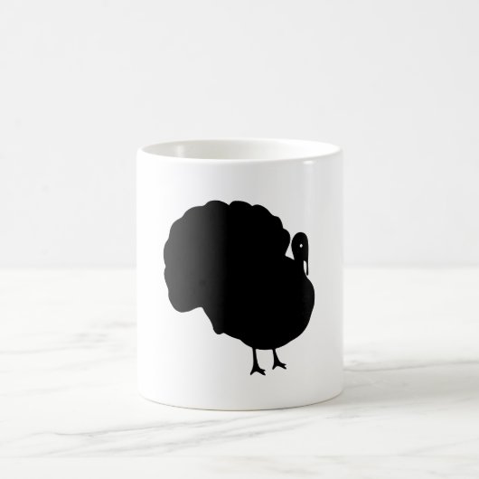 七面鳥シルエット コーヒーマグカップ (中央)