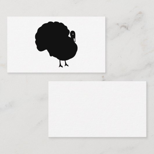 七面鳥シルエット 名刺 (正面/裏面)