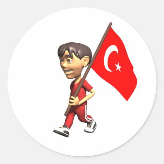 七面鳥シール ラウンドシール (正面)