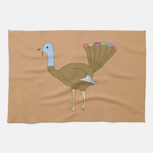 七面鳥タオル キッチンタオル (横)