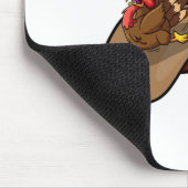 七面鳥タンクアウトサンクスギビングおもしろいデイリップ秋 マウスパッド (コーナー)