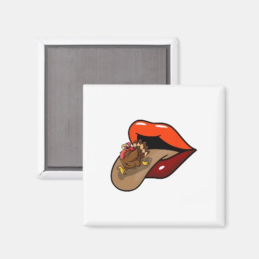 七面鳥タンクアウトサンクスギビングおもしろいデイリップ秋 マグネット (正面/裏面)