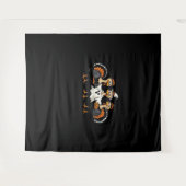 七面鳥ハロウィンブー、感謝祭不気味七面鳥 タペストリー (正面(横))