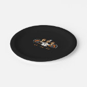 七面鳥ハロウィンブー、感謝祭不気味七面鳥 ペーパープレート (アングル)