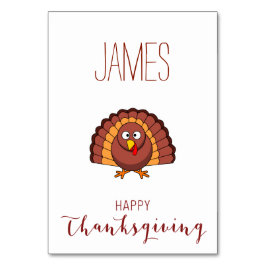七面鳥パーソナライズされたとの感謝祭座席表 テーブルナンバー