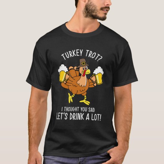 七面鳥ビールをたくさん飲みようPint Thanksgivi Tシャツ (正面)