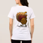 七面鳥ボウル – 現在の年に変更 トライブレンドＴシャツ (裏面)