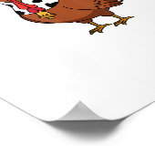 七面鳥モー牛おもしろい感謝祭のパフォーマンス ポスター (角)