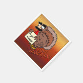 七面鳥ユーモア感謝祭ディナーナプキン スタンダードカクテルナプキン (角)