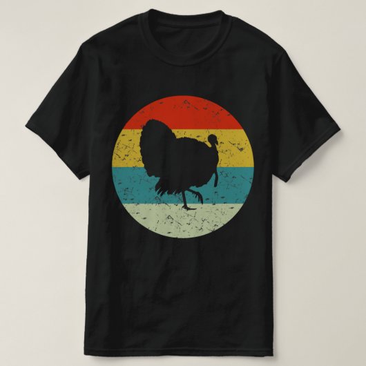 七面鳥レトロヴィンテージシルエット70s tシャツ (デザイン正面)