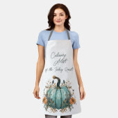 七面鳥ローストブルーパンプキンの料理作家 エプロン (着用した状態)
