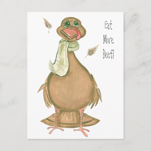 七面鳥写真 ポストカード (正面)