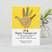 七面鳥感謝祭ディナー招待状 招待状 (スタンド正面)