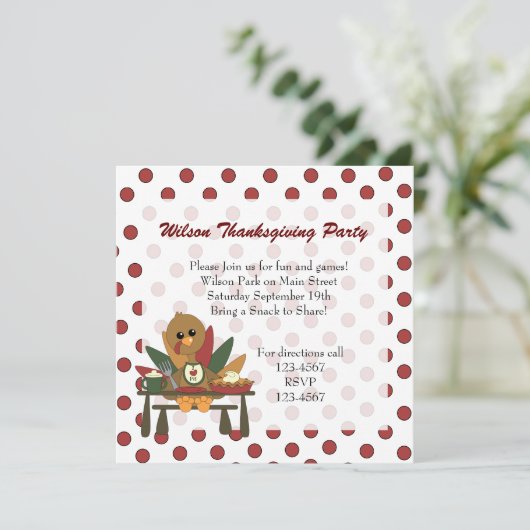 七面鳥感謝祭 招待状 (スタンド正面)